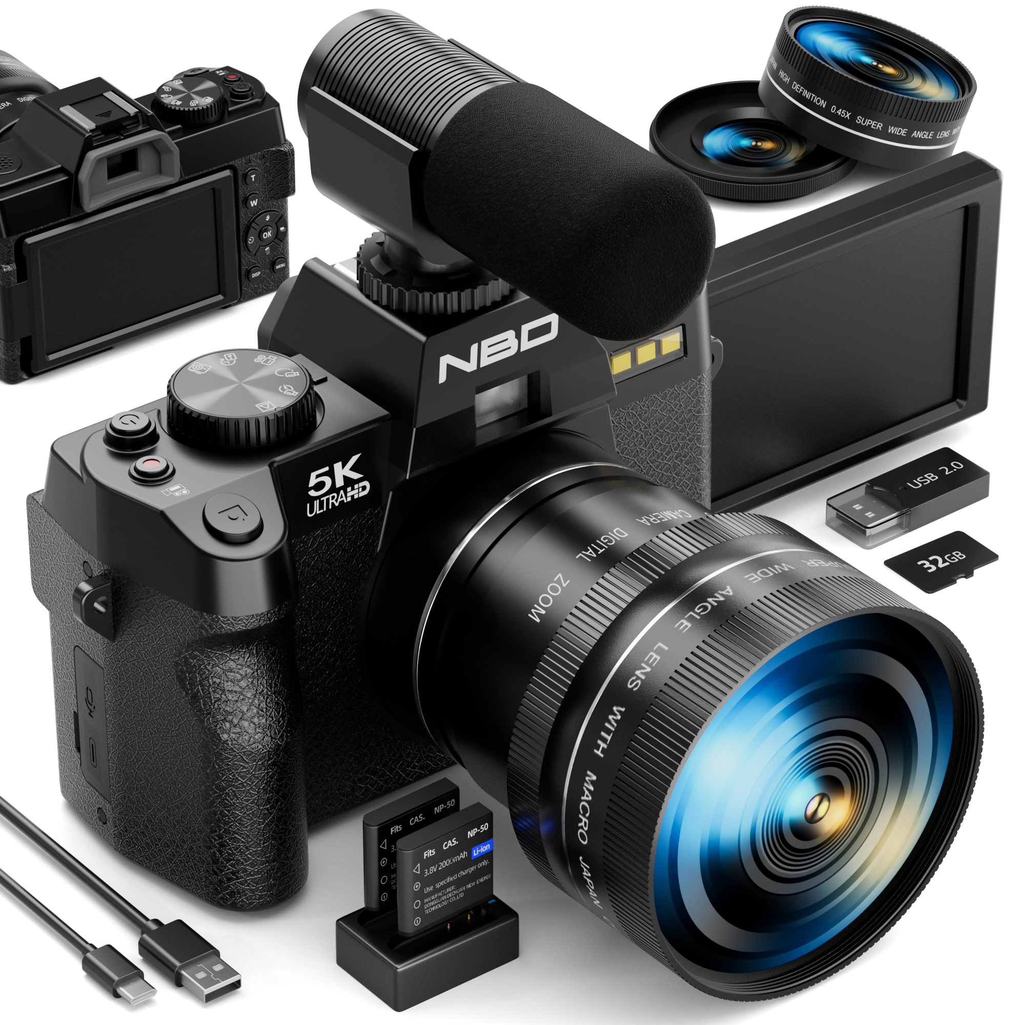 Korean Lifestyle App - NBD 5K 48MP Digital Cameras for
