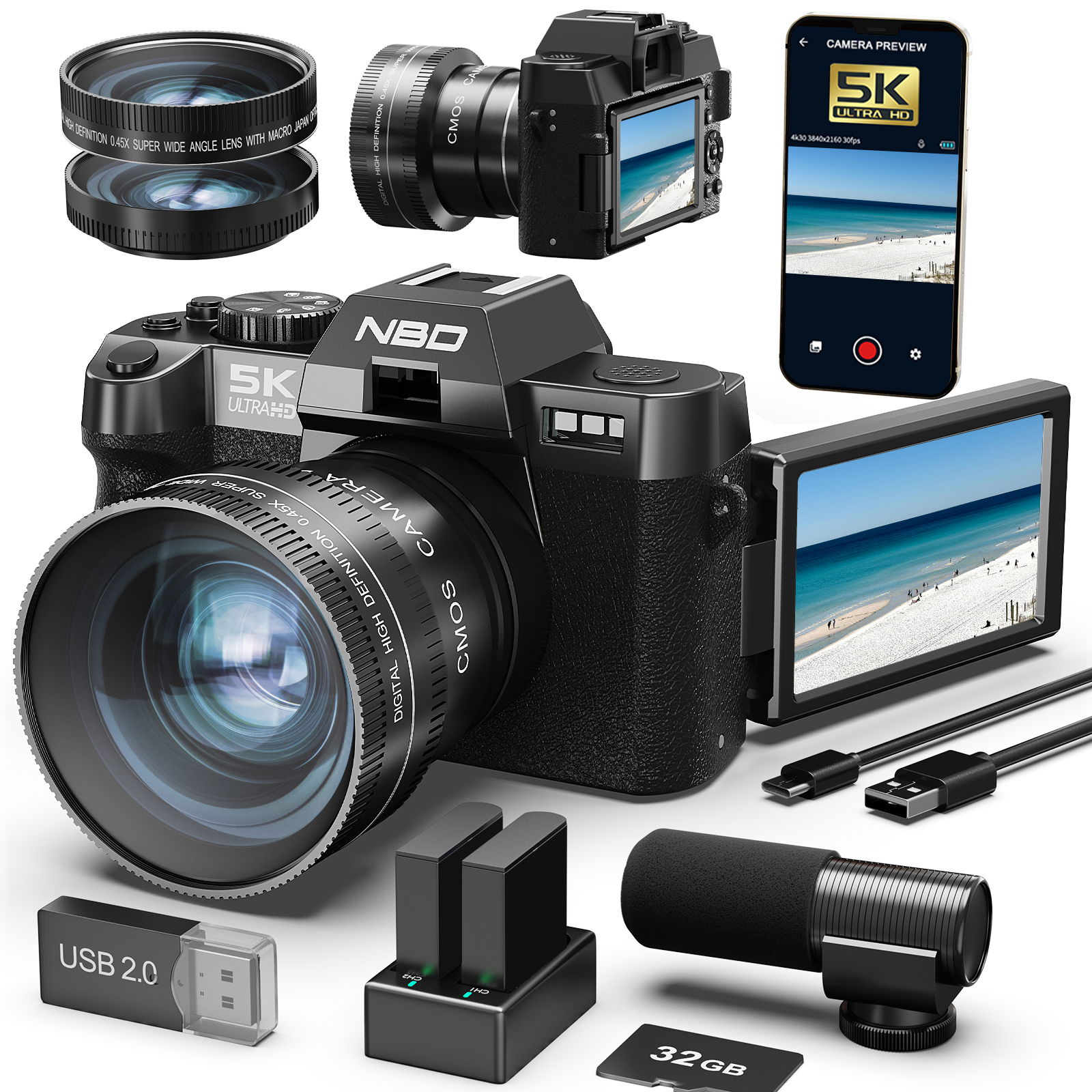 NBD Digital Cameras 5K&48MP Ph - Korean Lifestyle Video 리뷰 및 가격
