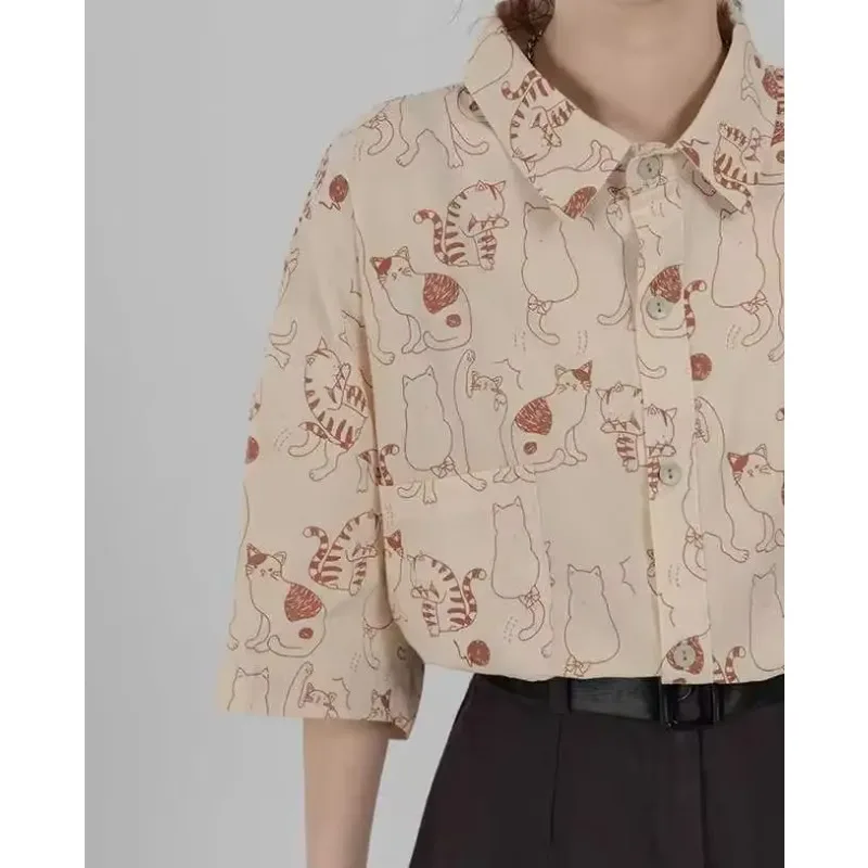 Shirts Women Corduroy Patch Po - Korean Lifestyle Student 리뷰 및 가격