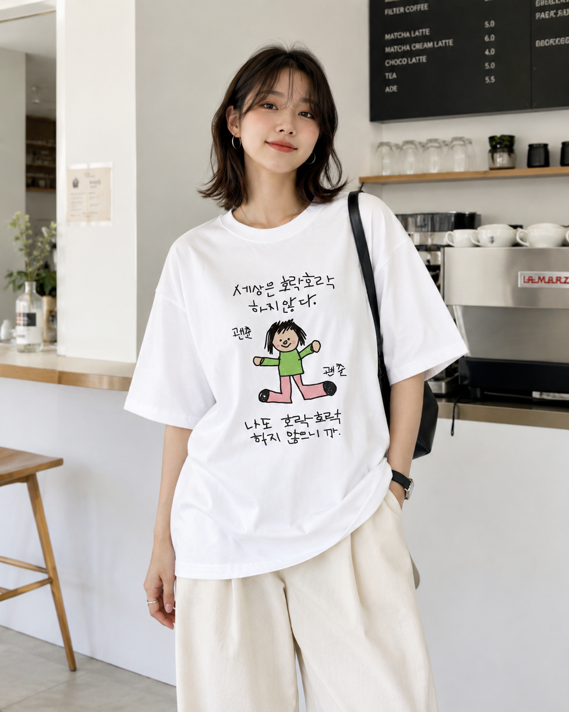 shoulder Short-sleeve T-shirt  - Korean Pants Lifestyle 리뷰 및 가격