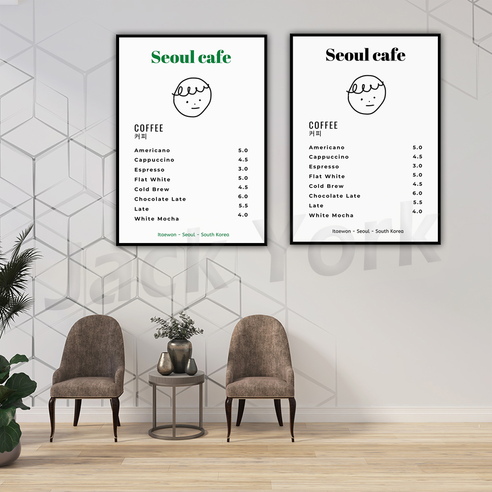 Seoul Cafe Print Wall Art Prin - South Korea Lifestyle 리뷰 및 가격