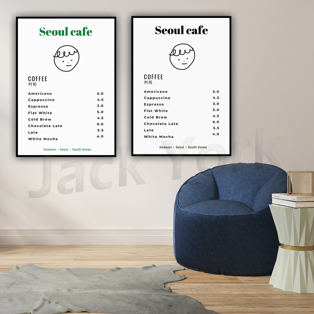 Seoul Cafe Print Wall Art Prin - South Korea Lifestyle 리뷰 및 가격