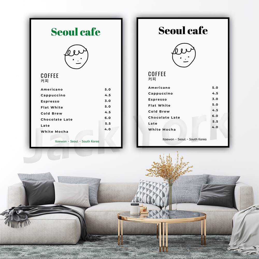 Seoul Cafe Print Wall Art Prin - South Korea Lifestyle 리뷰 및 가격