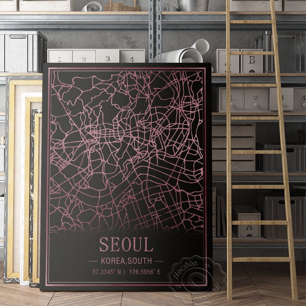 Seoul Korea South Map Art Post - South Korea Lifestyle 리뷰 및 가격
