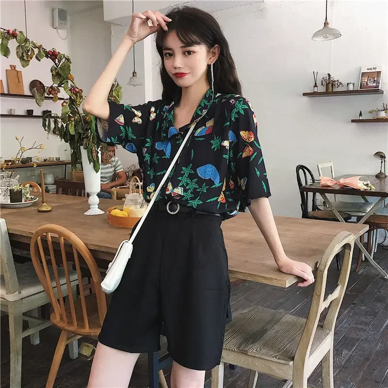 Shirts Women Corduroy Patch Po - Korean Lifestyle Student 리뷰 및 가격