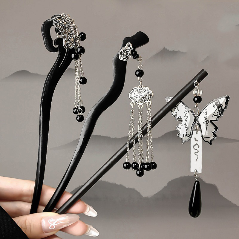 1pc Chinese Ancient Style Ink  - Hanbok Hair Pin 리뷰 및 가격