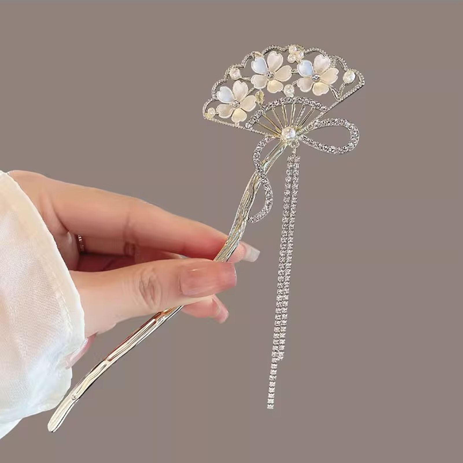Vintage Flower Fan Shaped Hair - Hanbok Hair Pin 리뷰 및 가격